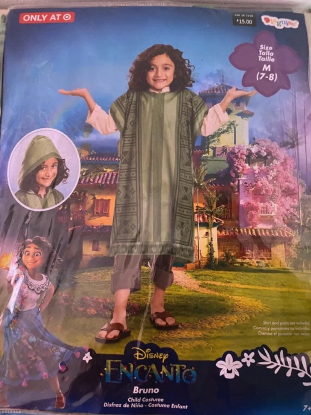 Disney Encanto Bruno Kids Green Costume size medium NWT